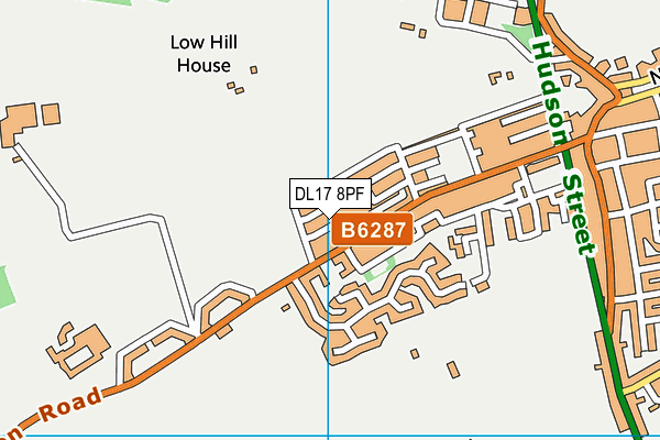 DL17 8PF map - OS VectorMap District (Ordnance Survey)