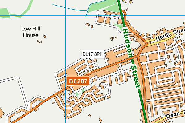 DL17 8PH map - OS VectorMap District (Ordnance Survey)