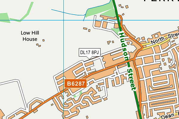 DL17 8PJ map - OS VectorMap District (Ordnance Survey)