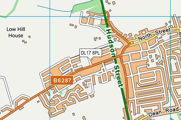 DL17 8PL map - OS VectorMap District (Ordnance Survey)