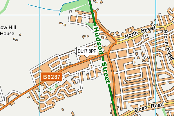 DL17 8PP map - OS VectorMap District (Ordnance Survey)