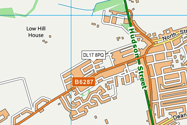 DL17 8PQ map - OS VectorMap District (Ordnance Survey)