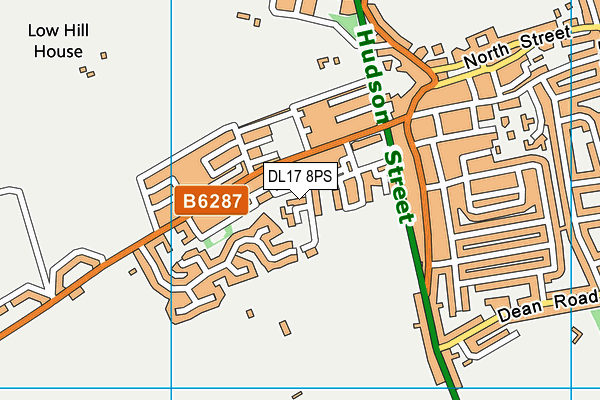 DL17 8PS map - OS VectorMap District (Ordnance Survey)