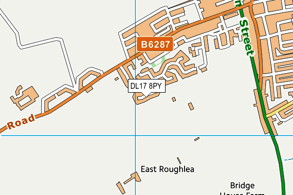 DL17 8PY map - OS VectorMap District (Ordnance Survey)