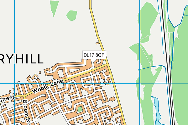 DL17 8QF map - OS VectorMap District (Ordnance Survey)