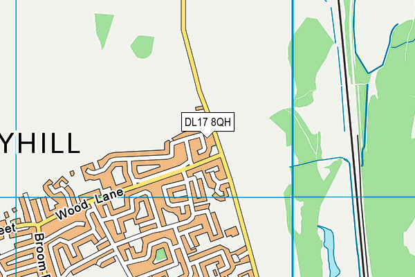 DL17 8QH map - OS VectorMap District (Ordnance Survey)