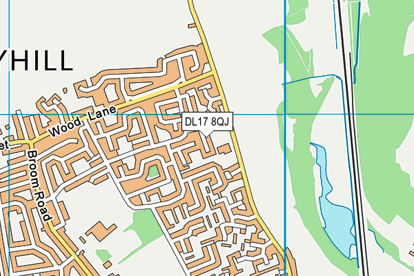 DL17 8QJ map - OS VectorMap District (Ordnance Survey)