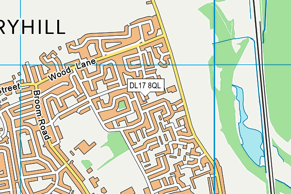 DL17 8QL map - OS VectorMap District (Ordnance Survey)