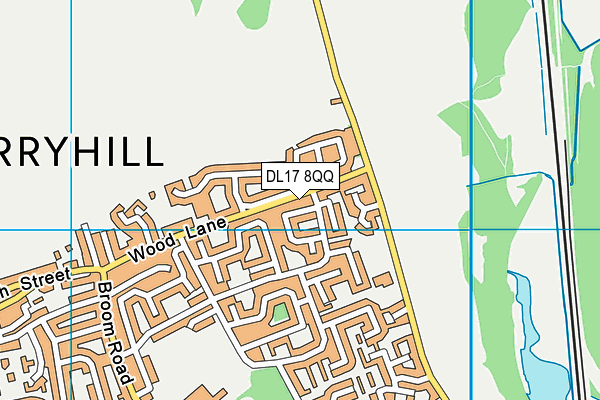 DL17 8QQ map - OS VectorMap District (Ordnance Survey)