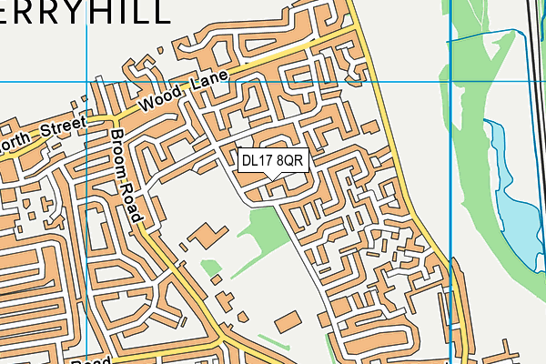 DL17 8QR map - OS VectorMap District (Ordnance Survey)