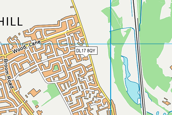 DL17 8QY map - OS VectorMap District (Ordnance Survey)