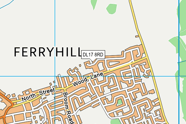 DL17 8RD map - OS VectorMap District (Ordnance Survey)