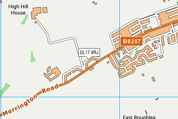 DL17 8RJ map - OS VectorMap District (Ordnance Survey)