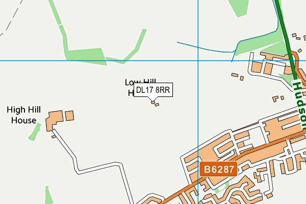 DL17 8RR map - OS VectorMap District (Ordnance Survey)
