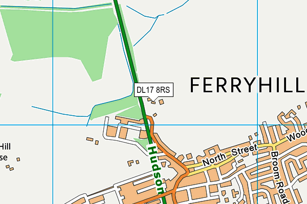 DL17 8RS map - OS VectorMap District (Ordnance Survey)