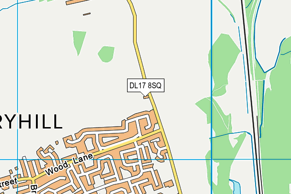 DL17 8SQ map - OS VectorMap District (Ordnance Survey)