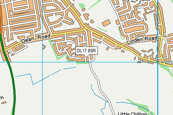 DL17 8SR map - OS VectorMap District (Ordnance Survey)