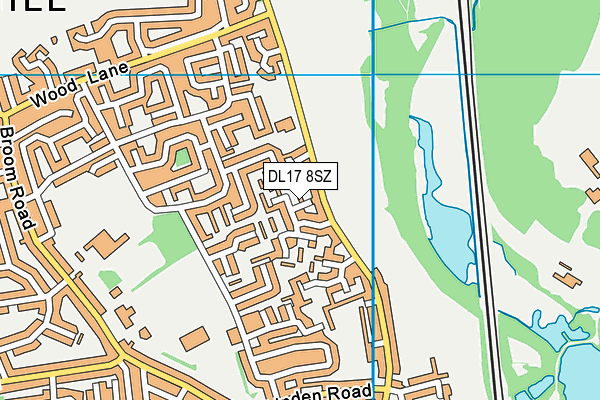 DL17 8SZ map - OS VectorMap District (Ordnance Survey)