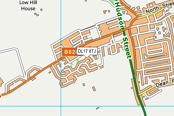 DL17 8TJ map - OS VectorMap District (Ordnance Survey)