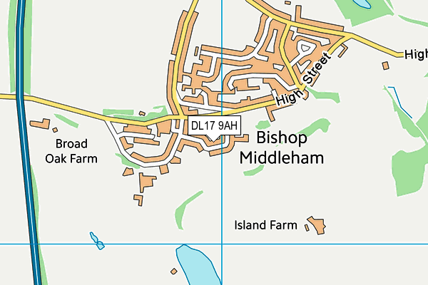 DL17 9AH map - OS VectorMap District (Ordnance Survey)