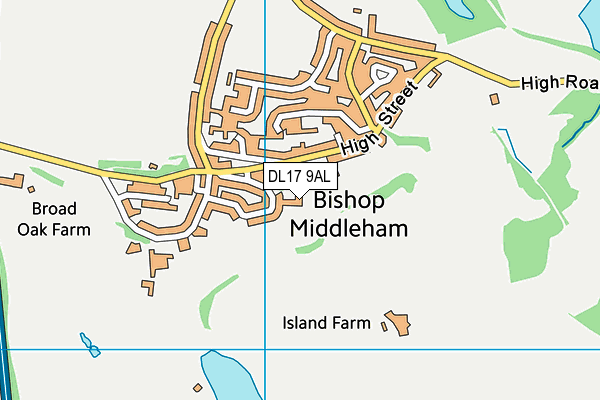 DL17 9AL map - OS VectorMap District (Ordnance Survey)