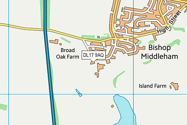 DL17 9AQ map - OS VectorMap District (Ordnance Survey)