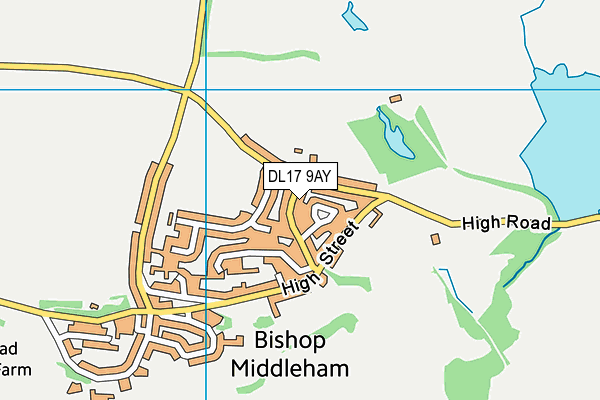 DL17 9AY map - OS VectorMap District (Ordnance Survey)