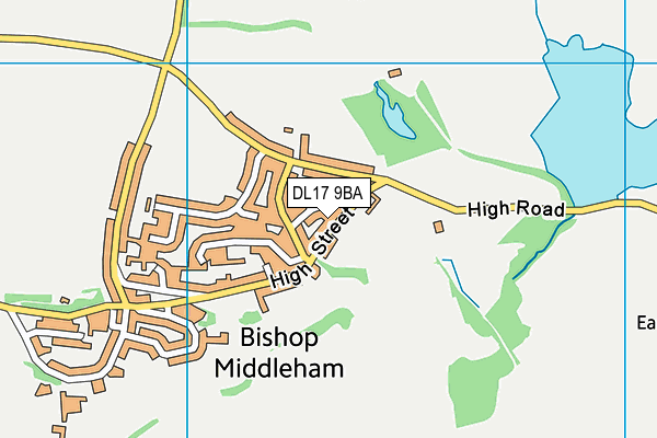 DL17 9BA map - OS VectorMap District (Ordnance Survey)