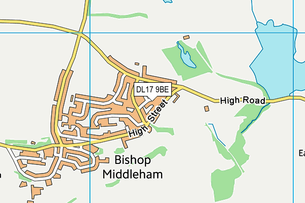 DL17 9BE map - OS VectorMap District (Ordnance Survey)