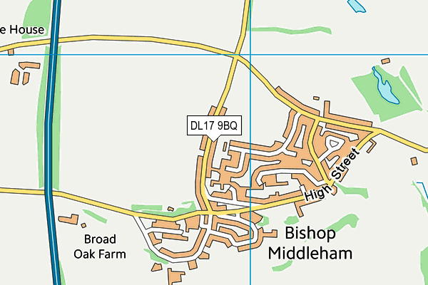 DL17 9BQ map - OS VectorMap District (Ordnance Survey)