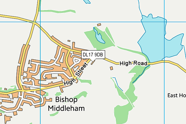 DL17 9DB map - OS VectorMap District (Ordnance Survey)