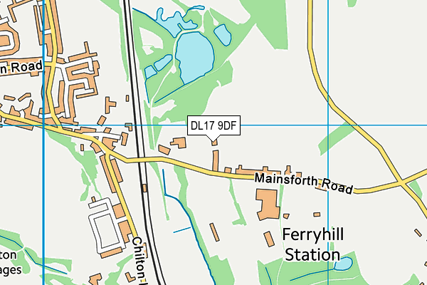 DL17 9DF map - OS VectorMap District (Ordnance Survey)