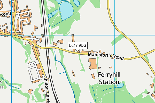 DL17 9DG map - OS VectorMap District (Ordnance Survey)
