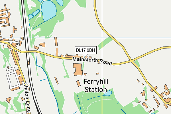 DL17 9DH map - OS VectorMap District (Ordnance Survey)