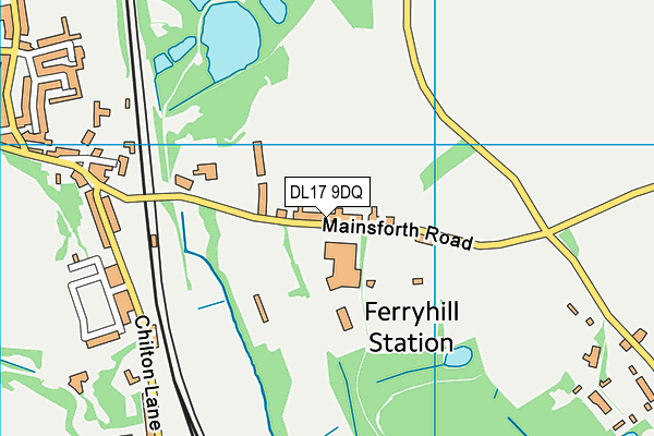 Mainsforth Sports Complex map (DL17 9DQ) - OS VectorMap District (Ordnance Survey)