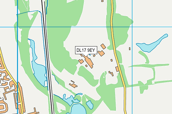 DL17 9EY map - OS VectorMap District (Ordnance Survey)