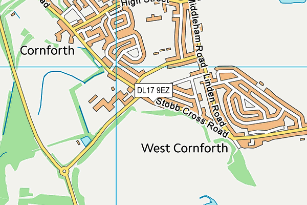 DL17 9EZ map - OS VectorMap District (Ordnance Survey)