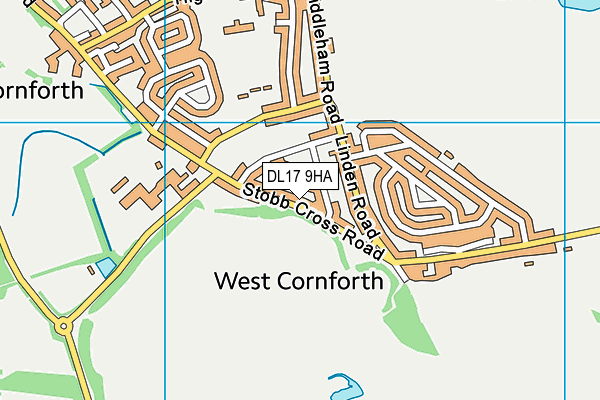 DL17 9HA map - OS VectorMap District (Ordnance Survey)