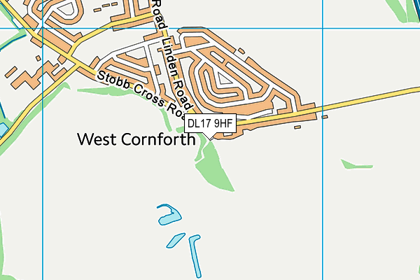 DL17 9HF map - OS VectorMap District (Ordnance Survey)