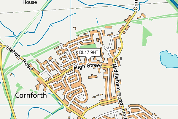 DL17 9HT map - OS VectorMap District (Ordnance Survey)