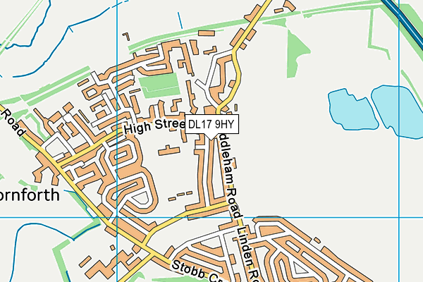 DL17 9HY map - OS VectorMap District (Ordnance Survey)