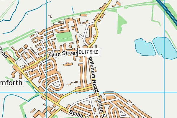 DL17 9HZ map - OS VectorMap District (Ordnance Survey)