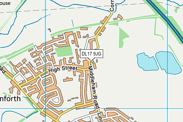 DL17 9JG map - OS VectorMap District (Ordnance Survey)