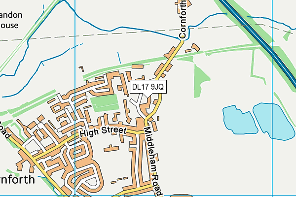 DL17 9JQ map - OS VectorMap District (Ordnance Survey)