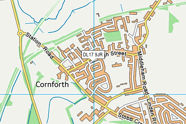 DL17 9JR map - OS VectorMap District (Ordnance Survey)