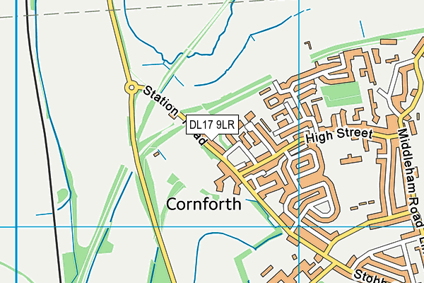 DL17 9LR map - OS VectorMap District (Ordnance Survey)
