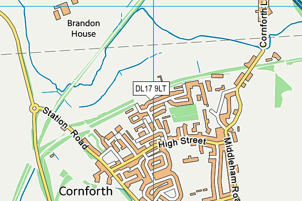 DL17 9LT map - OS VectorMap District (Ordnance Survey)