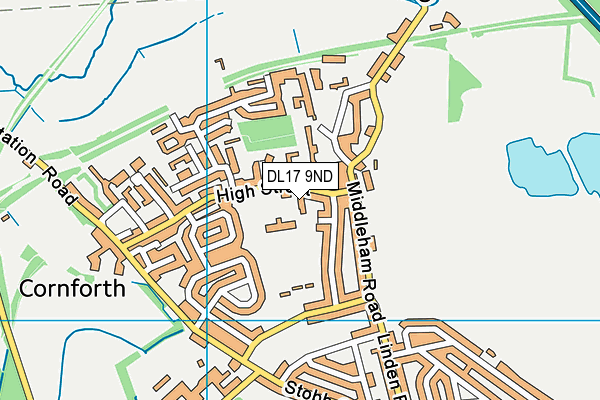 DL17 9ND map - OS VectorMap District (Ordnance Survey)