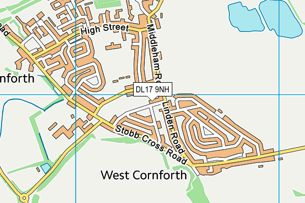 DL17 9NH map - OS VectorMap District (Ordnance Survey)