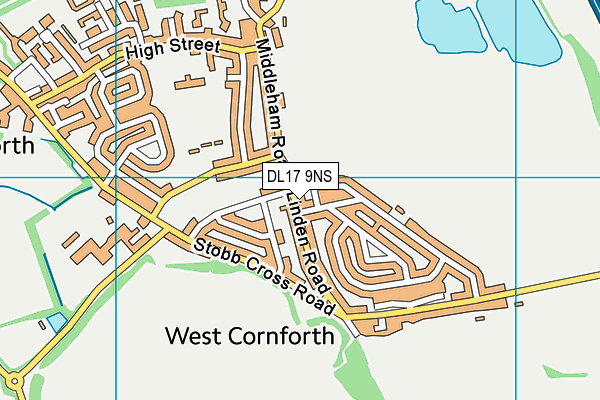 DL17 9NS map - OS VectorMap District (Ordnance Survey)